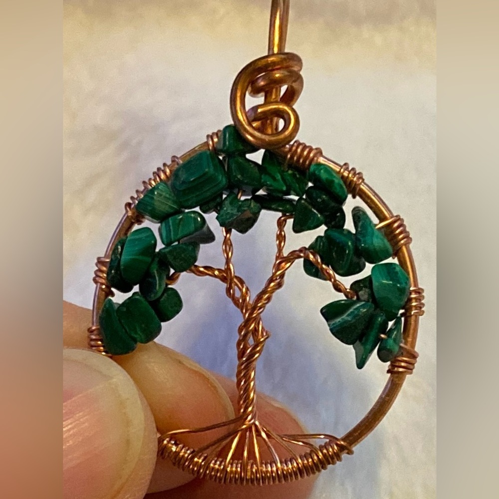 Malachite Tree Of Life Pendant - Picture 9 of 14